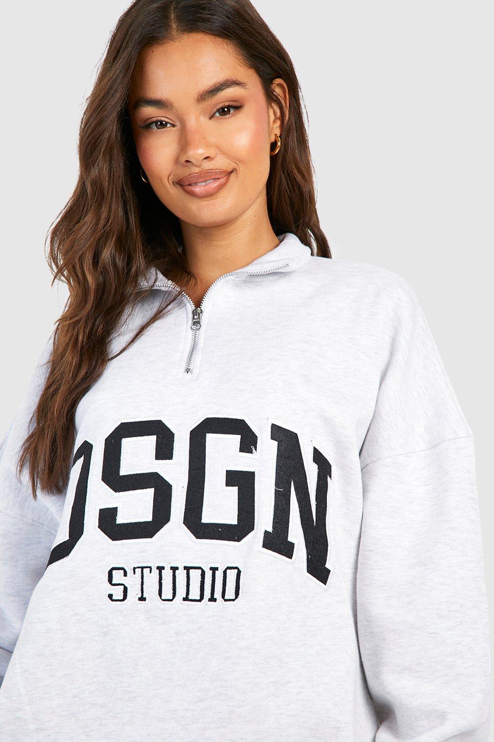 Dsgn Studio Applique Half Zip Sweatshirt